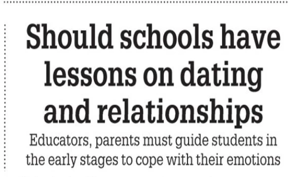 Should schools have lessons on dating and relationships